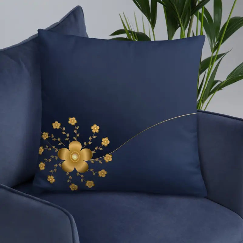 Velvet Pillows for a Touch of EleganceGlam Gold Floral Pillow for Chic Home Transformation