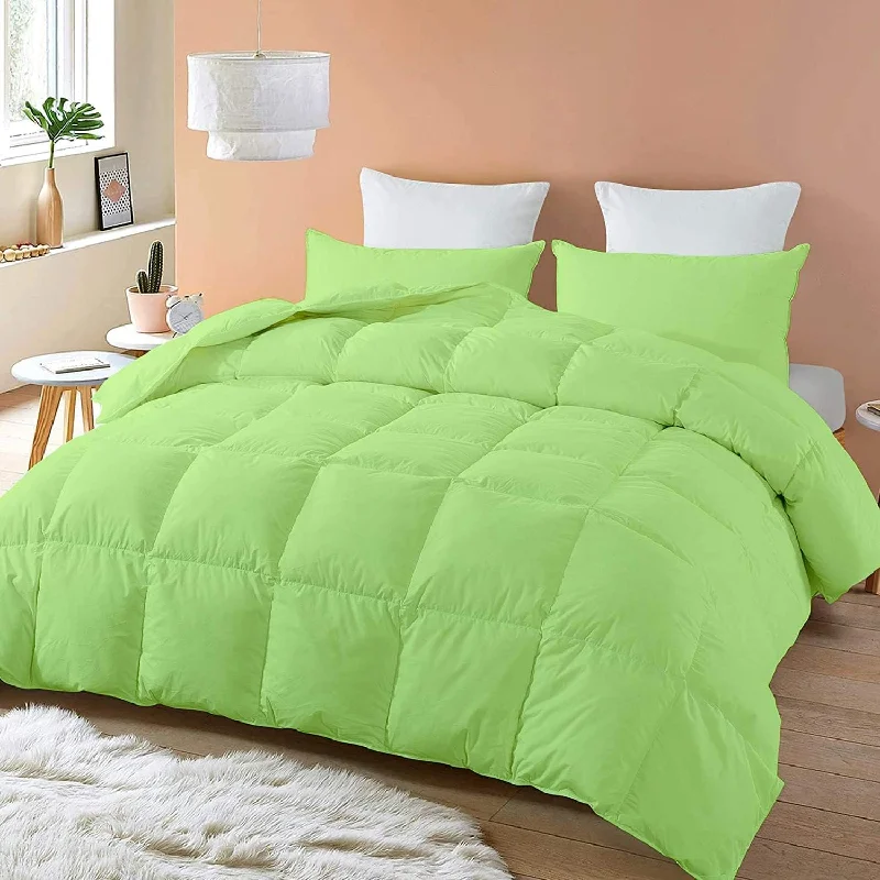 Synthetic - filled comforters like polyester for affordability and hypoallergenic propertiesKing Comforter 200 GSM Sage - Soft, Cozy, All-Season Bedding, Hypoallergenic