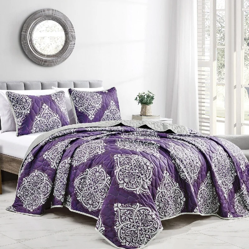 Synthetic - filled comforters like polyester for affordability and hypoallergenic propertiesWellco Bedding Comforter Set 3 Piece All Season,Purple