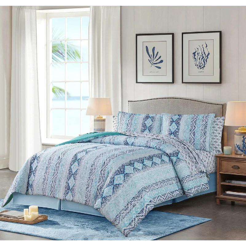 Down - filled comforters for supreme warmth and lightnessOcean Pacific® (Op®) Global Chevron Soft Microfiber Comforter Set