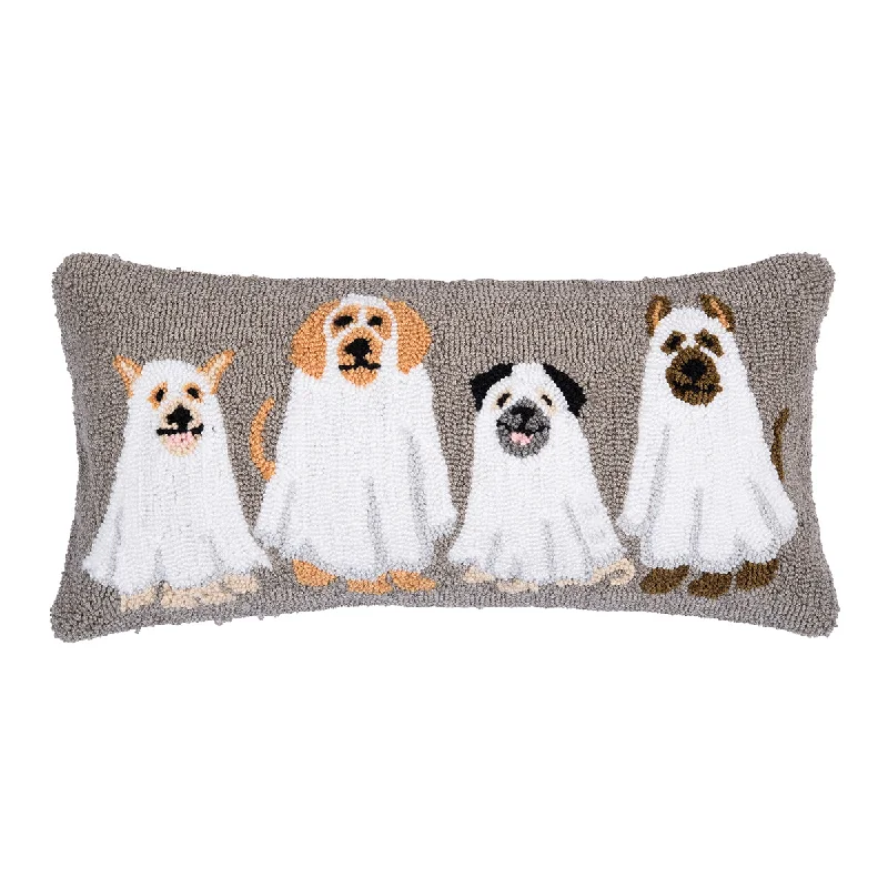 Kids Pillows with Fun DesignsGhost Dogs Hooked Pillow