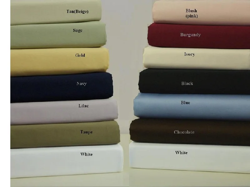 Fitted Sheets with Reinforced Corners for Long - Lasting UseChocolate Queen Flat Sheet Egyptian Cotton 1000TC