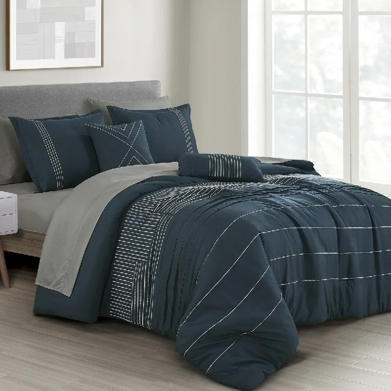 Cotton - filled comforters for a breathable and natural sleep experienceAva Luxury 9 Piece complete bed in bag set