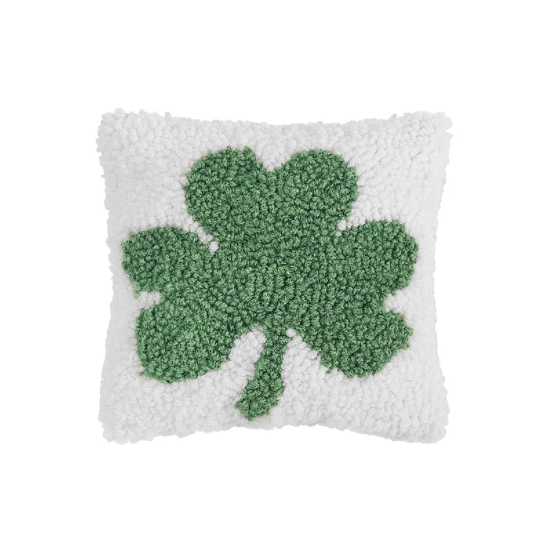 Kids Pillows with Fun DesignsShamrock Hooked Mini Pillow