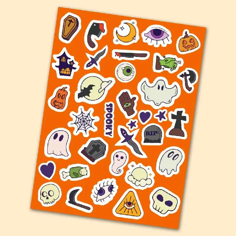 Linen - Cotton Blend Sheets for a Natural and Versatile OptionSpooky Mini Stickers Sheet