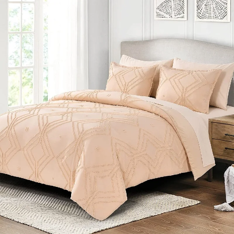 Bamboo - fiber - filled comforters with antibacterial and breathable qualitiesShatex Tufted Comforters Bedding Set- 3 Piece