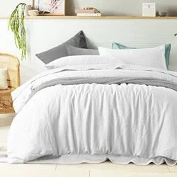 Rayon - Cotton Sheets for a Breathable and Soft BlendWhite Linen Sheet Set