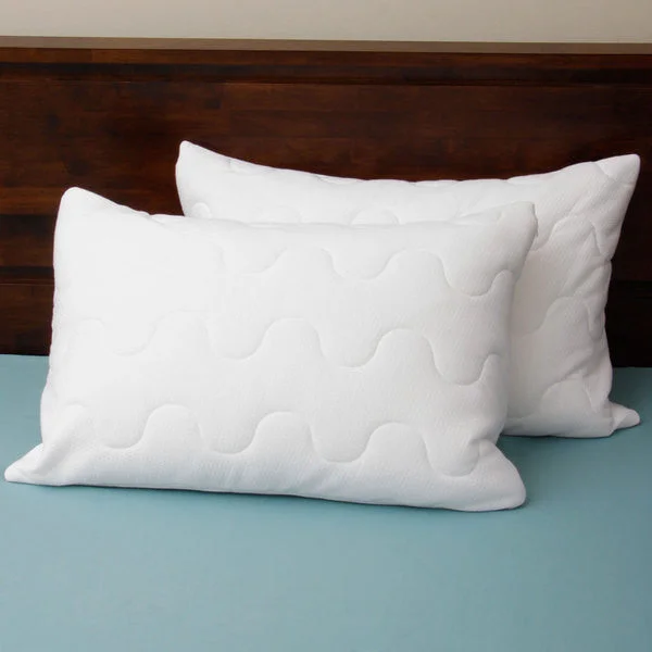 Pregnancy Pillows for Expectant MothersDownLinens Wicking Performance Quilted Pillow Protector (Set of 2)