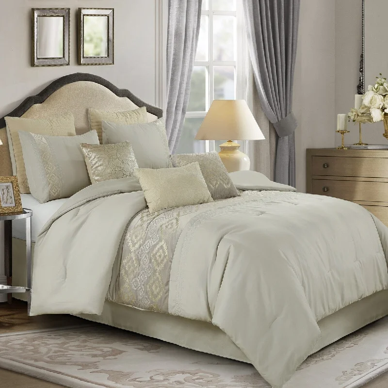 King - size comforters to fit large king - sized beds perfectlyShatex Jarina 7PC COMFORTER SET