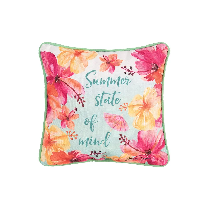 Square Pillows for Modern Home DecorSummer State of Mind Mini Pillow