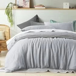 Twin - Size Sheet Sets with a Pillow ProtectorDove Grey Linen Sheet Set