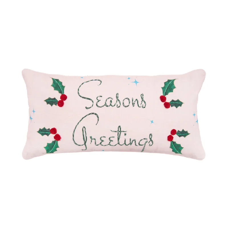 Round Pillows for Boho-Style InteriorsSeason's Greetings Pillow