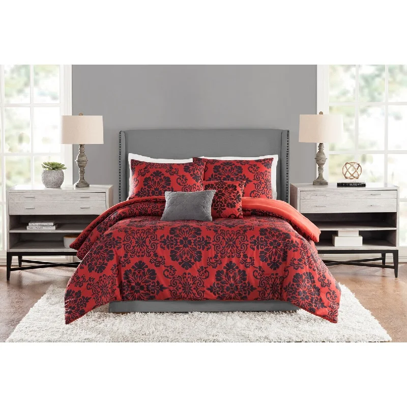 Down - filled comforters for supreme warmth and lightnessPresidio Square Damask Medallion Comforter Set