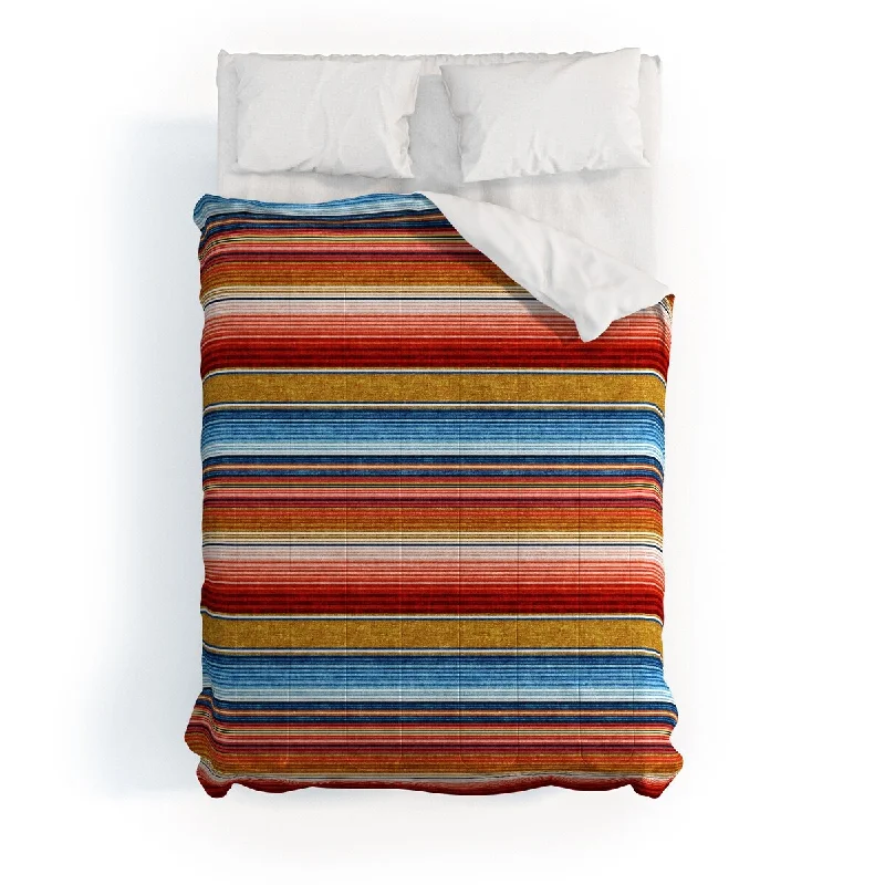 Down - filled comforters for supreme warmth and lightnessLittle Arrow Design Co Serape Southwest Stripe Red Made To Order Full Comforter Set