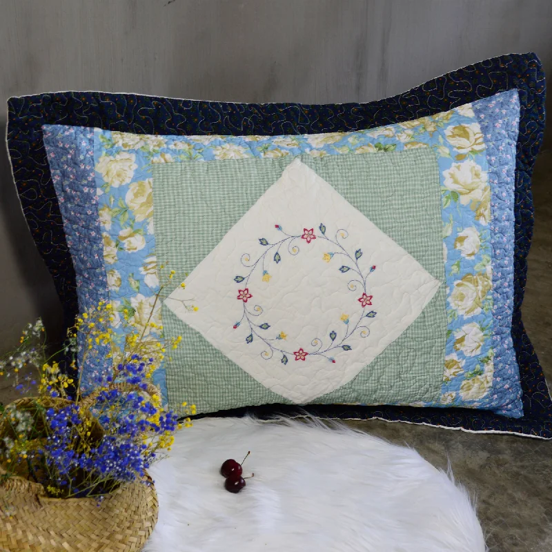 Feather Pillows for a Luxurious SleepCoastal Blue Boho Quilt Pillow Sham