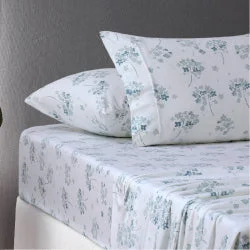 Hypoallergenic Silk Sheets for Sensitive SleepersFlower Bunch Blue Cotton Flannelette Sheet Set