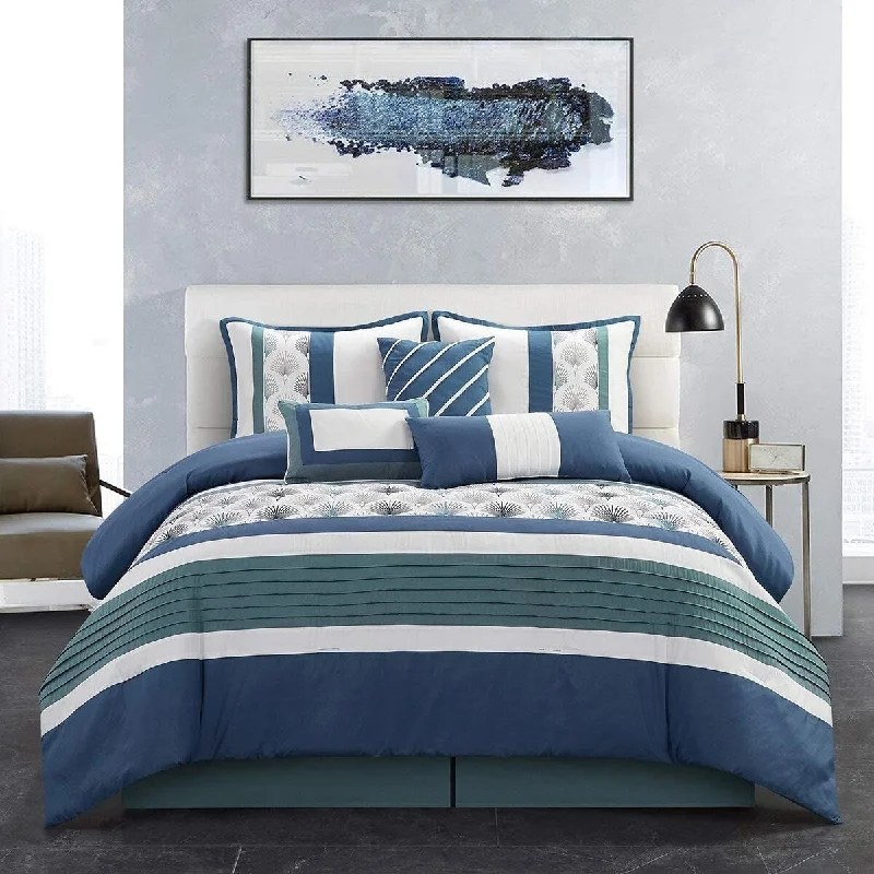 Synthetic - filled comforters like polyester for affordability and hypoallergenic propertiesKea 7 pc King Comforter Set