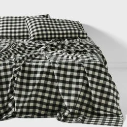 Linen - Cotton Blend Sheets for a Natural and Versatile OptionWren Black Sheet Set