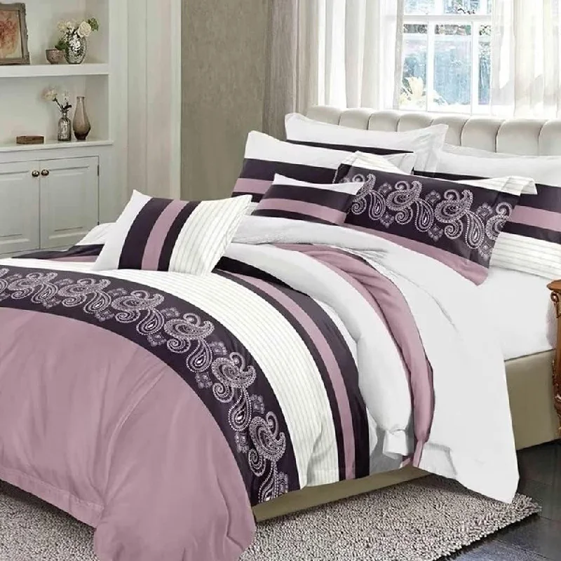 Goose down comforters known for their superior quality and insulationWellco Twin Comforter Set - 2 Pieces All Season Bed Set Soft Polyester Elegant Stripe Bedding Comforters- Feather Pattern