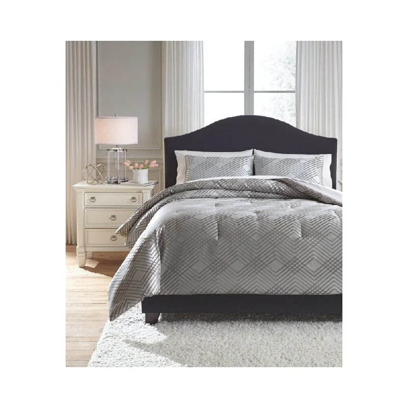 Microfiber - filled comforters that are lightweight and easy to care forSignature Design by Ashley Anjelita Queen 3-piece Comforter Set