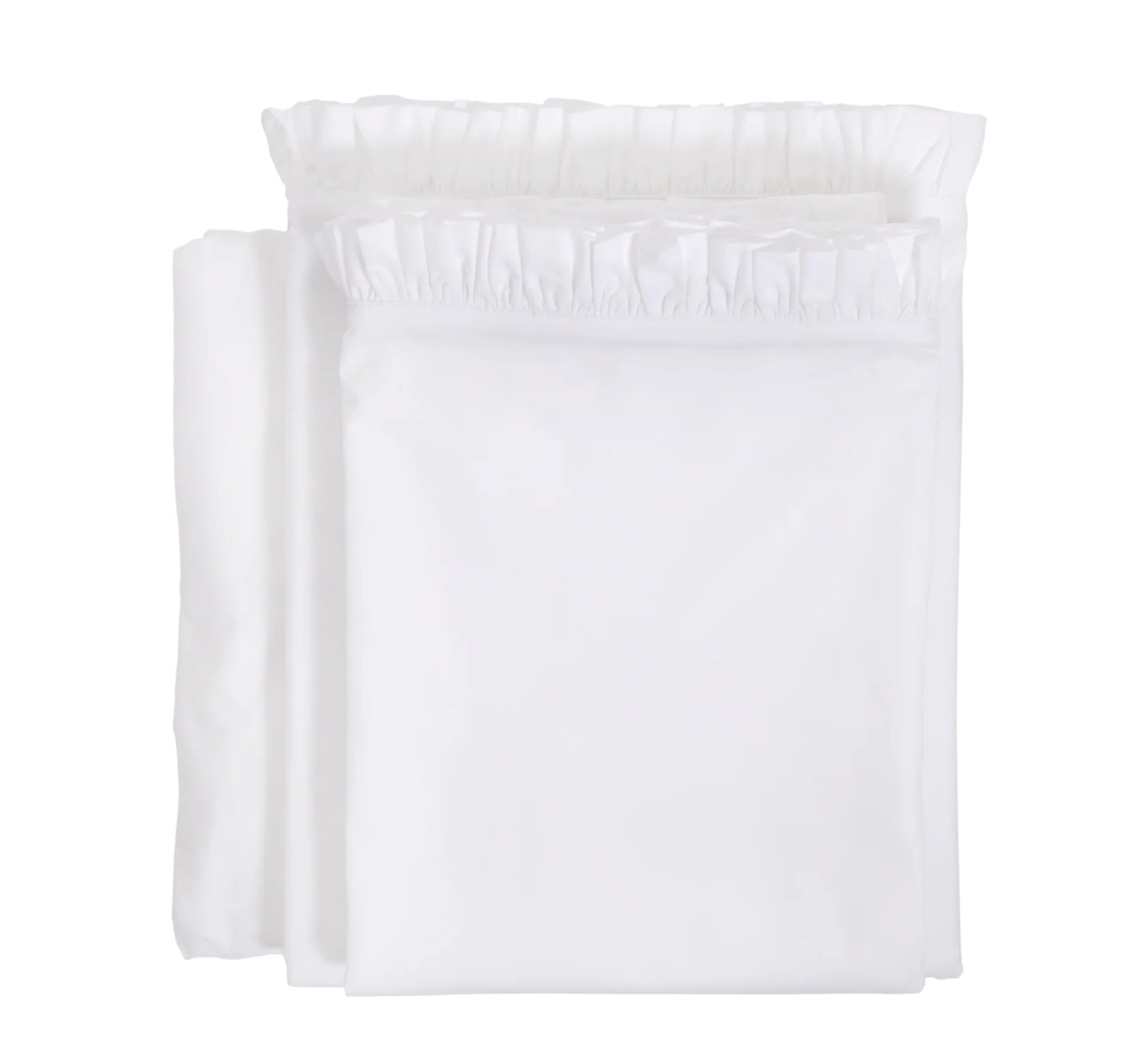 Quilted Cotton Sheets for a Warm and Inviting BedPom Pom at Home Audrey Ruffle Cotton Percale Sheet Set White