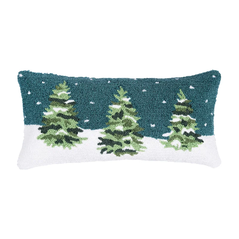 Decorative Pillows for Living Room MakeoverWinter Forest Hooked Pillow