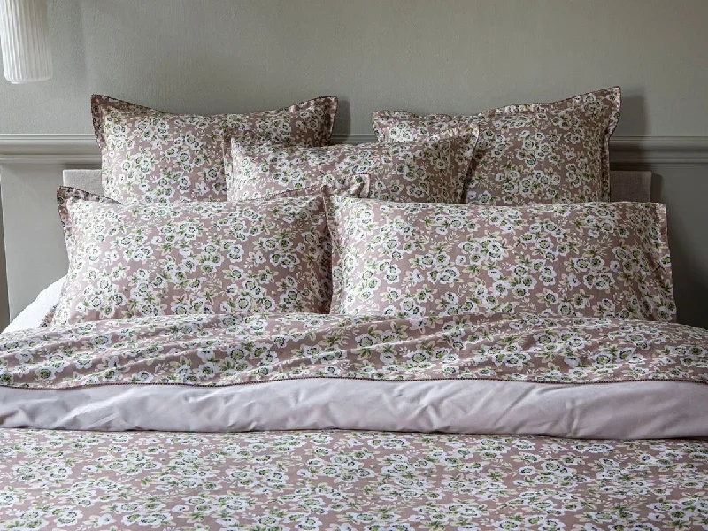 Linen duvet covers with a natural texture and breathabilityPink Dew Blossom Bedding by Alexandre Turpault