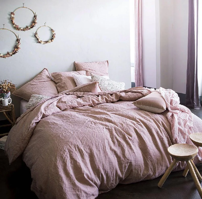 Mid - priced duvet covers with a good balance of quality and costNouvelle Vague Pink Beige Bedding by Alexandre Turpault