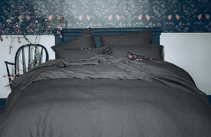 Wrinkle - resistant duvet covers for a neat and tidy lookNouvelle Vague Stone Grey Bedding