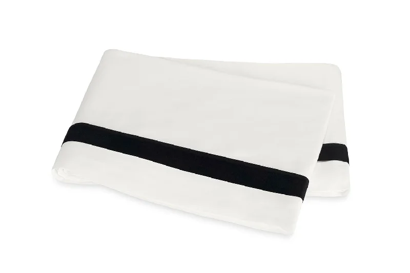 Organic cotton duvet covers for a chemical - free and eco - friendly optionAmbrose Bedding in Bone and Black By Matouk