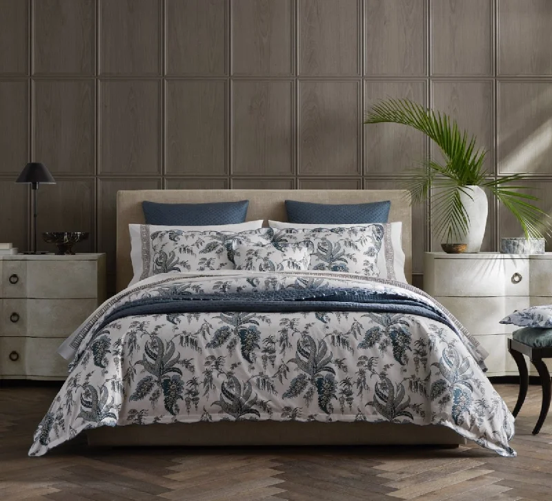 Tie - closure duvet covers with fabric ties for a more decorative and adjustable optionApolline Mediterranean Bedding by Matouk Schumacher