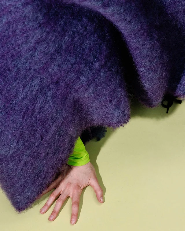 Rayon from bamboo blankets for a silky and breathable feelAubergine Clash Mohair Throw Blanket