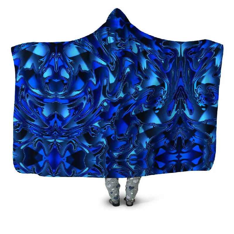 King - size blankets to cover large beds comfortablyBlue Chromatic Melt Hooded Blanket