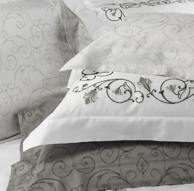 Ombre - colored duvet covers with a gradient effect for a trendy and unique styleBroccato Embroidery Bedding by Dea Linens