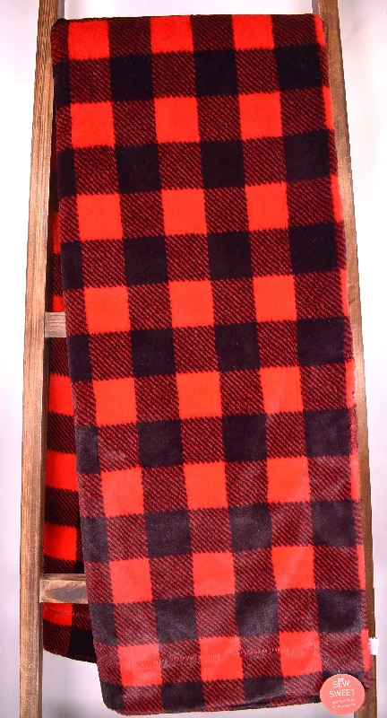 King - size blankets to cover large beds comfortablyBuffalo Check Scarlet / Black - OMG Casey