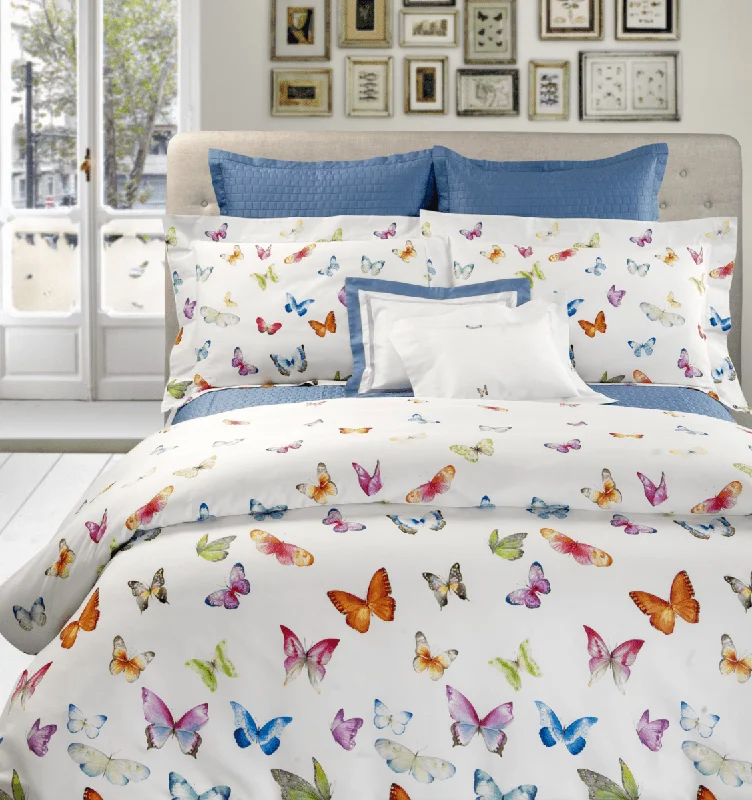 Wrinkle - resistant duvet covers for a neat and tidy lookFarfalle Butterfly Bedding by Dea Linens