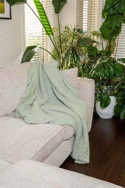 Fleece blankets for a cozy and plush textureDesert Sage Solid Double Layered Print Throw