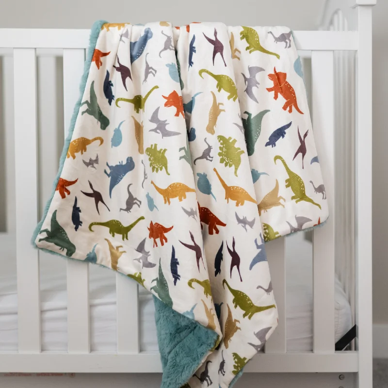 Fleece blankets for a cozy and plush textureDino Roar Cream Baby Blanket