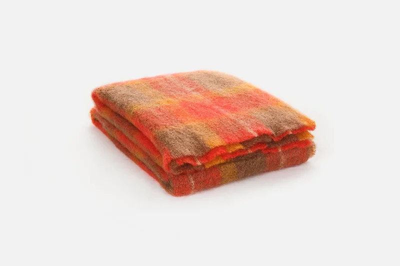 Mohair blankets with a unique sheen and softnessFlame Drumin Mohair Throw Blanket