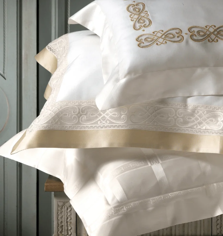 Full - size duvet covers suitable for full - sized beds in guest rooms or small bedroomsGianna Embroidery Bedding by Dea Linens