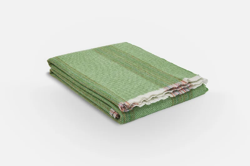 Rayon from bamboo blankets for a silky and breathable feelGreengage Seskin Lambswool Throw Blanket