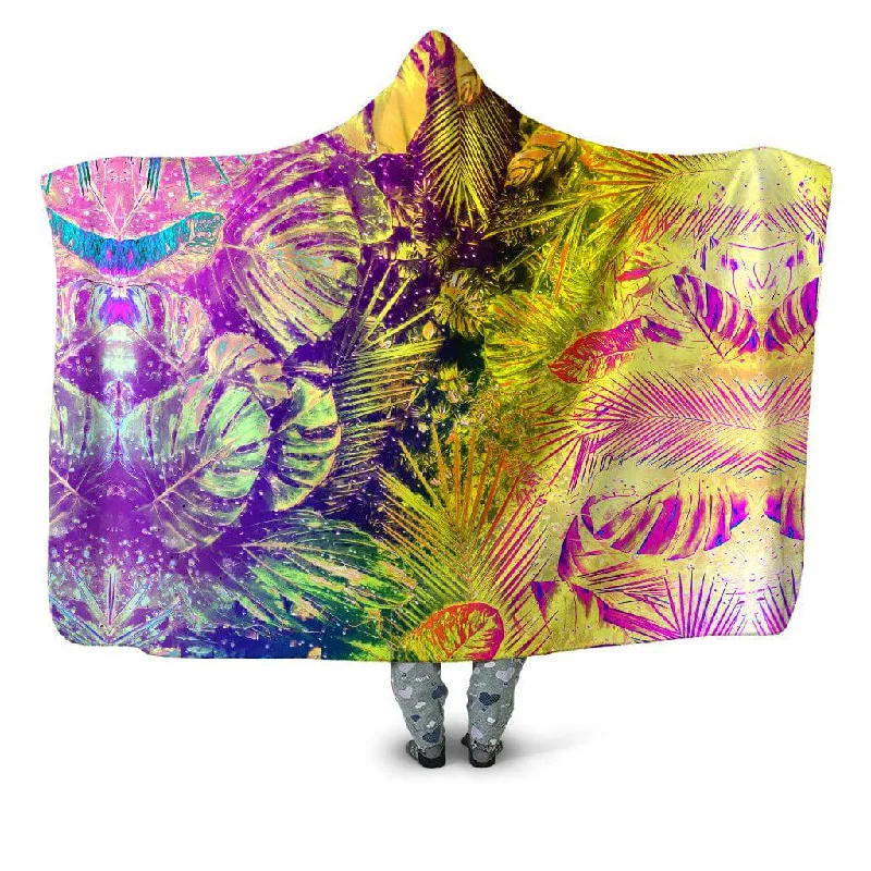 Queen - size blankets for standard - sized bedsJunglist Rainbow Hooded Blanket