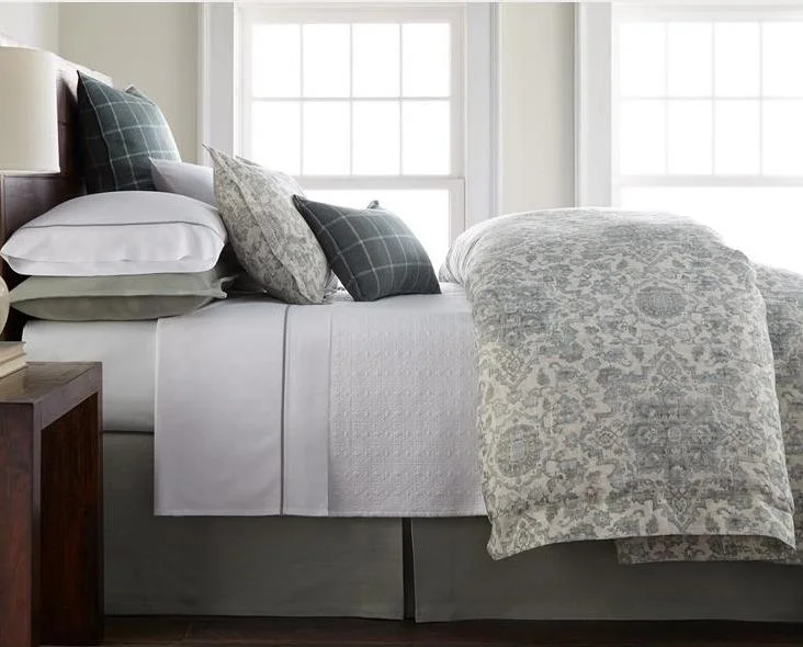 Moisture - wicking duvet covers to prevent night sweatsShiloh Seaglass Bedding by Legacy Home