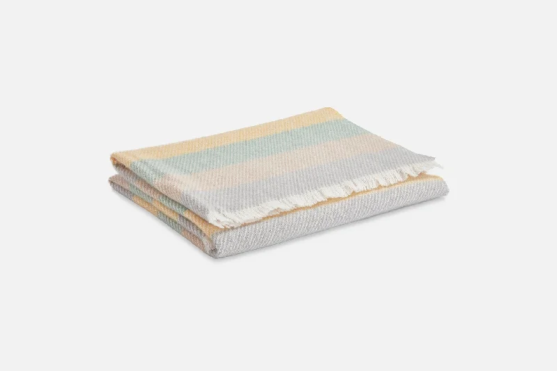 Silk blankets with a smooth and elegant touchLemon Striped Kileen Lambswool Baby Blanket