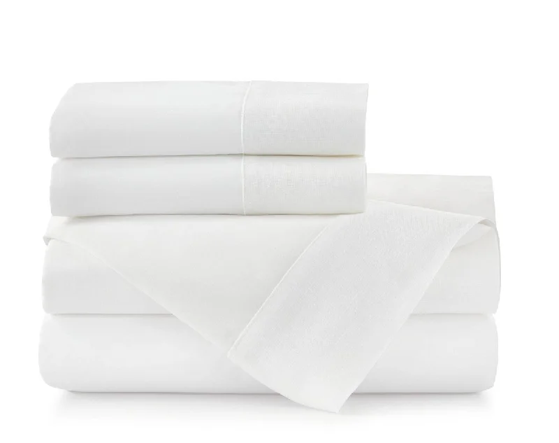 Tie - closure duvet covers with fabric ties for a more decorative and adjustable optionMandalay Cuff White Bedding by Peacock Alley