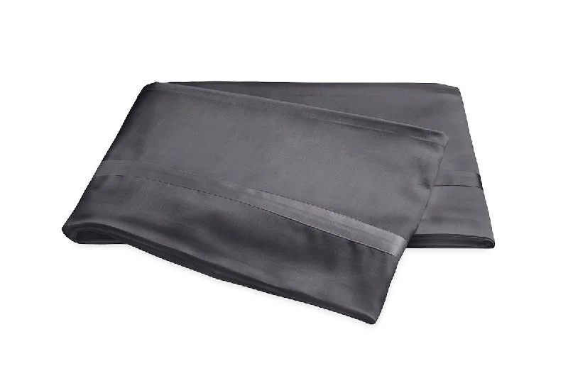 Silk duvet covers for a smooth and elegant touchMatouk Nocturne Sateen Bedding in Charcoal