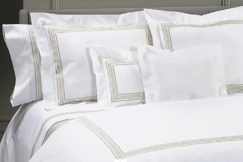 Mid - priced duvet covers with a good balance of quality and costNew York Embroidery Bedding by Dea Linens