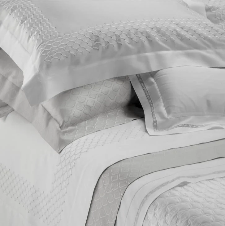 Machine - washable duvet covers for hassle - free cleaningNovella Embroidery Bedding by Dea Linens