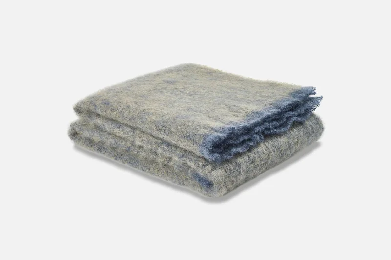 Queen - size blankets for standard - sized bedsOlive Clash Mohair Throw Blanket