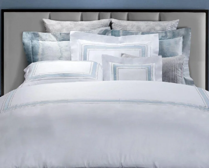 Thermal - regulating duvet covers to keep you warm in winter and cool in summerParallele Embroidery Bedding by Dea Linens